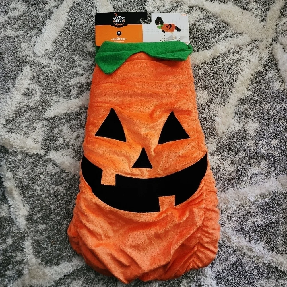 NWT Halloween Plush Pumpkin Pet Dog Costume | Hyde & EEK! Boutique Jack-O-Latern